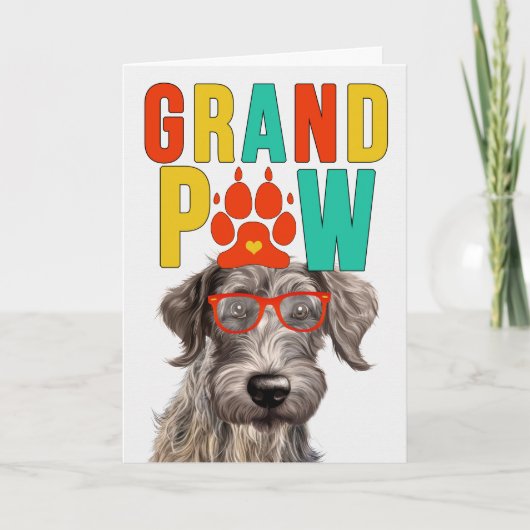 GranPAWスコティッシュデアハウンド犬の祖父母の日 シーズンカード (正面)