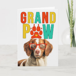 GranPAW Brittany Spaniel GrandDOG Grandparents Day シーズンカード