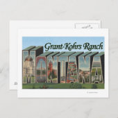 Grant-Kohrs Ranch, Montana – 大きな文字のシーン ポストカード (正面/裏面)