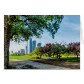 Grant Park Morning Walk Greeting Card (正面横)