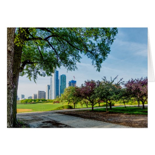 Grant Park Morning Walk Greeting Card (正面横)
