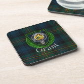 Grant Scottish Clan Tartan & Crest コースター (左側)