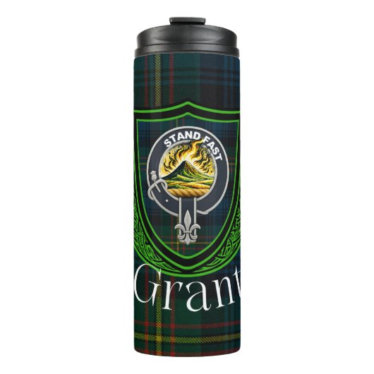 Grant Scottish Clan Tartan & Crest タンブラー (正面)