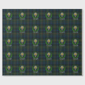 Grant Scottish Clan Tartan & Crest ラッピングペーパー (フラット)