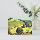 Grant Woodのアートワーク、Young Corn ポストカード (スタンド正面)