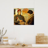 Grant Wood - Appraisal, fine art painting ポスター (キッチン)