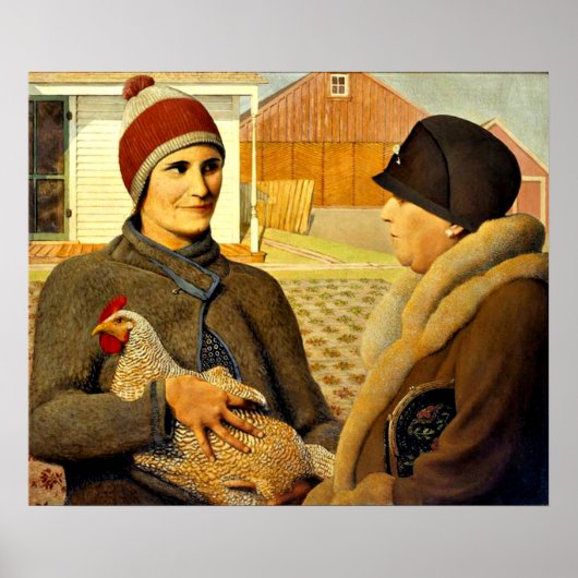 Grant Wood - Appraisal, fine art painting ポスター (正面)