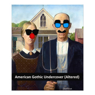Grant WoodsによるAmerican Gothic (Under cover) フォトプリント