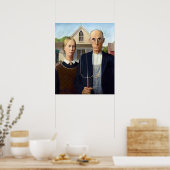 Grant Wood's American Gothic  ポスター (キッチン)