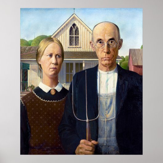Grant Wood's American Gothic  ポスター (正面)