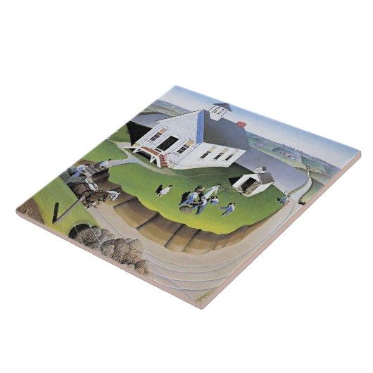 Grant Wood's Arbor Day artwork タイル (側面)