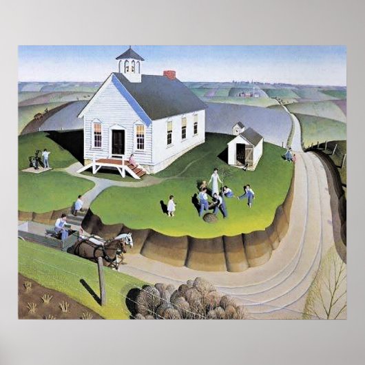 Grant Wood's Arbor Day artwork ポスター (正面)