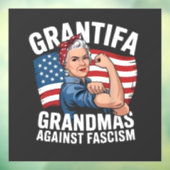 Grantifa Grandma Against Facism No King USA  ウィンドウサイン (シート3)