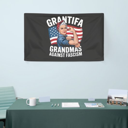 Grantifa Grandma Against Facism No King USA  横断幕 (トレードショー)