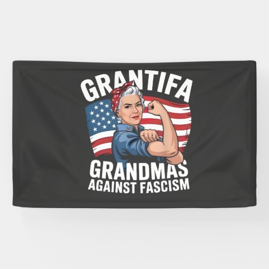 Grantifa Grandma Against Facism No King USA  横断幕 (横)
