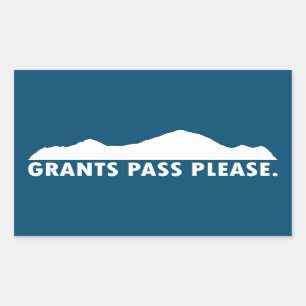 Grants Pass Oregonお願い 長方形シール