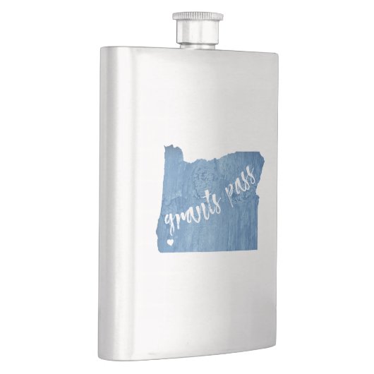 Grants Pass Oregon Wood Grain フラスク (右)