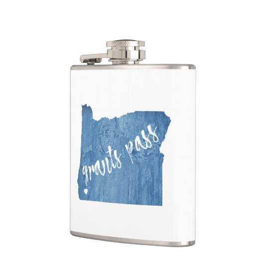 Grants Pass Oregon Wood Grain フラスク (左)