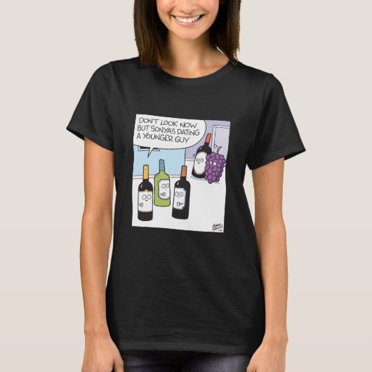 Grape and wine dating  tシャツ (正面)