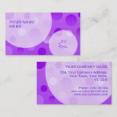 Grape Fizz名刺テンプレートのバブル 名刺 (正面/裏面)