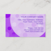 Grape Fizz名刺テンプレートのバブル 名刺 (裏面)