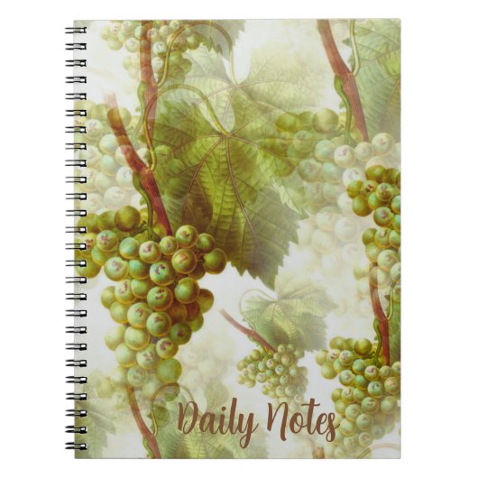 Grape Fruit Pattern Notebook ノートブック (正面)