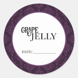 Grape Jelly Canning Lid Labels ラウンドシール