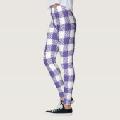 Grape on Violet Plaid - Happy Thanksgiving レギンス (左)