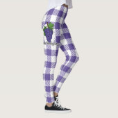 Grape on Violet Plaid - Happy Thanksgiving レギンス (右)