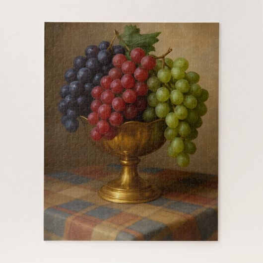 Grape Painting ,Still life Art  ジグソーパズル (縦)