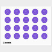 Grape Purple Baked With Love Scallop Sticker ラウンドシール (シート)