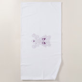 Grape Purple, Grape, Honey Flower decorative ビーチタオル (正面)