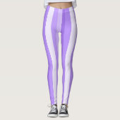 Grape Purple Stripe Leggings レギンス (正面)