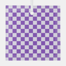Grape soda checkerboard pattern ガラスオーナメント