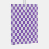 Grape soda checkerboard pattern ガラスオーナメント (正面右)