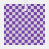 Grape soda checkerboard pattern ガラスオーナメント (裏面)