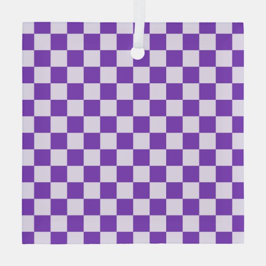 Grape soda checkerboard pattern ガラスオーナメント (裏面)