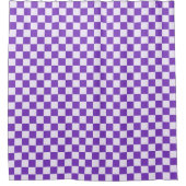 Grape soda checkerboard pattern シャワーカーテン (正面)