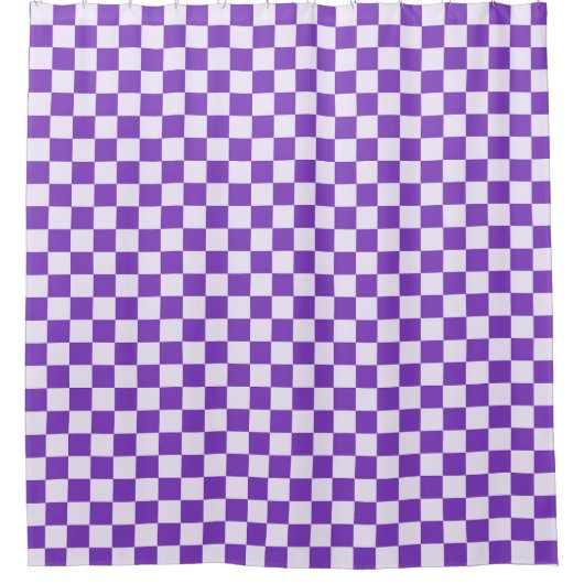 Grape soda checkerboard pattern シャワーカーテン (正面)