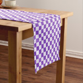 Grape soda checkerboard pattern ショートテーブルランナー (インサイチュ)
