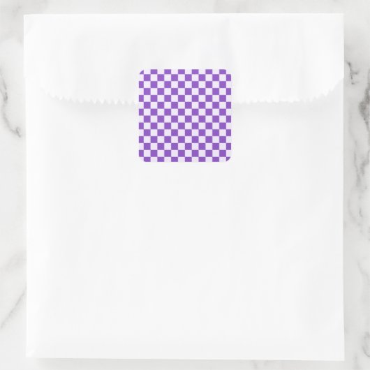 Grape soda checkerboard pattern スクエアシール (バッグ)