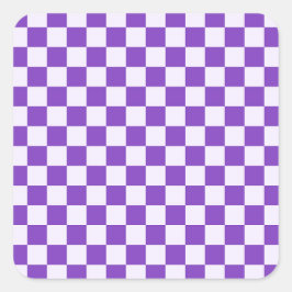 Grape soda checkerboard pattern スクエアシール