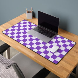 Grape soda checkerboard pattern デスクマット