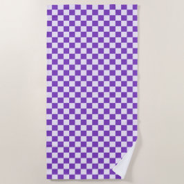 Grape soda checkerboard pattern ビーチタオル