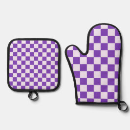 Grape soda checkerboard pattern 鍋つかみ&鍋敷きセット