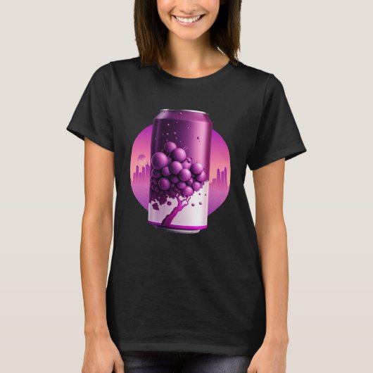 Grape Soda Synthwave 80s Retrowave Aesthetic  1 Tシャツ (正面)