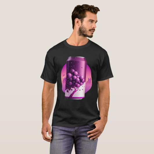 Grape Soda Synthwave 80s Retrowave Aesthetic  1 Tシャツ (正面フル)