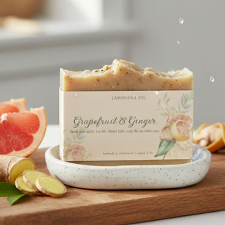 Grapefruit Ginger Handmade Soap Label Sticker ラベル