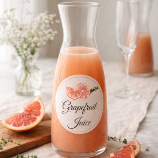 Grapefruit Juice Mimosa Bar Bottle  ラウンドシール
