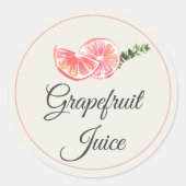 Grapefruit Juice Mimosa Bar Bottle  ラウンドシール (正面)